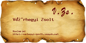 Várhegyi Zsolt névjegykártya